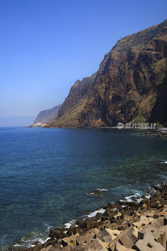 马德拉岛上的Jardim do Mar的海岸风景